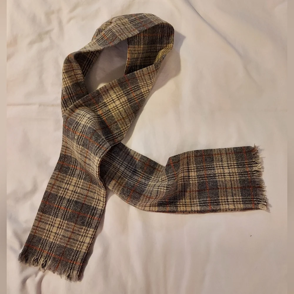 Vintage London Fog Men's Plaid Weatherized Wool Scarf - 62